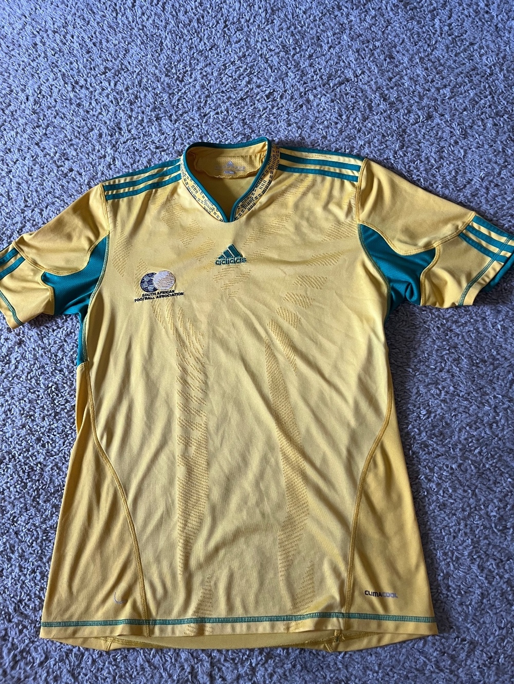 Adidas South African Football Association Yellow ClimaCool Jersey